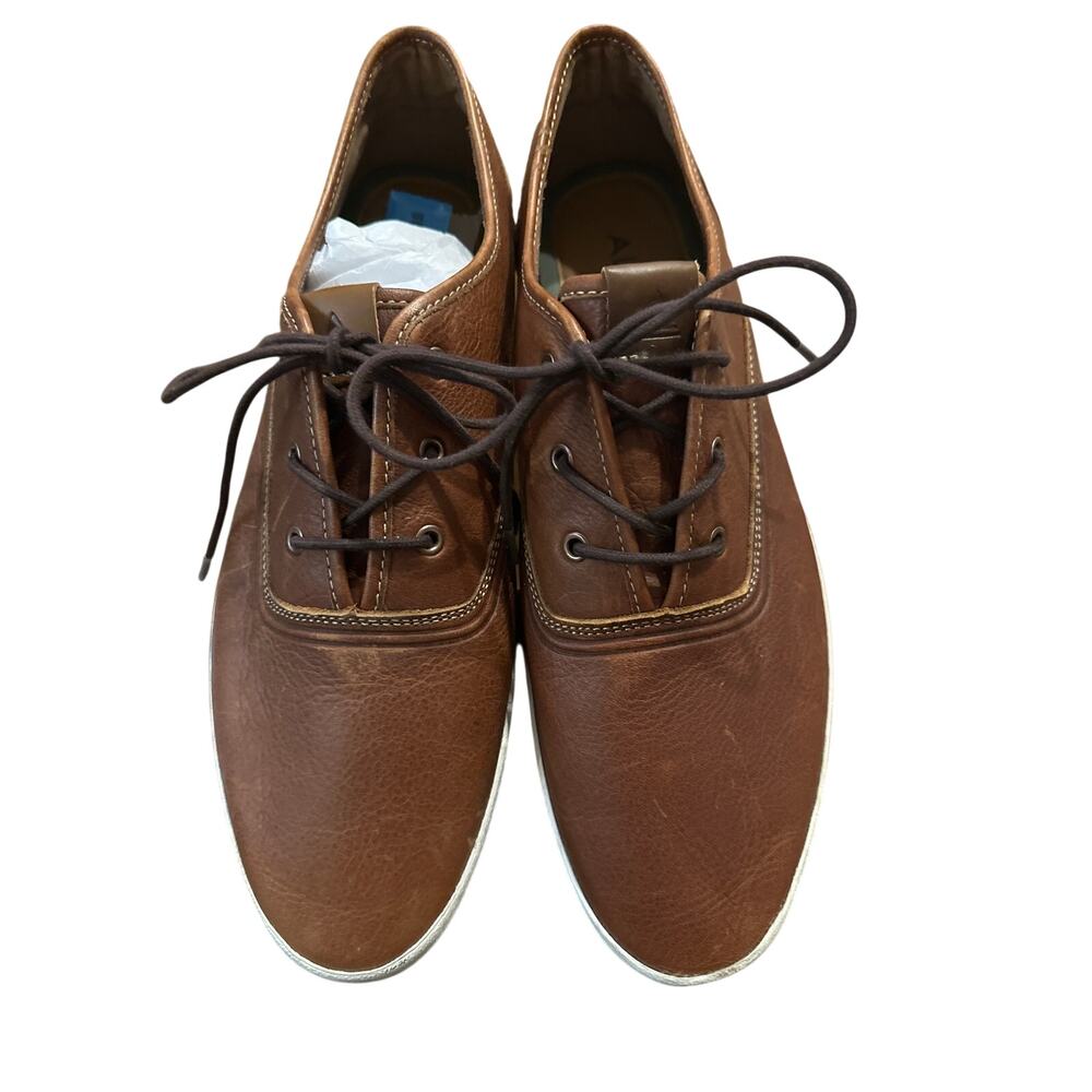 ⭐️ Men’s Aldo Brown Leather Lace Up Sneakers Size 12. Preppy Casual NWOB!